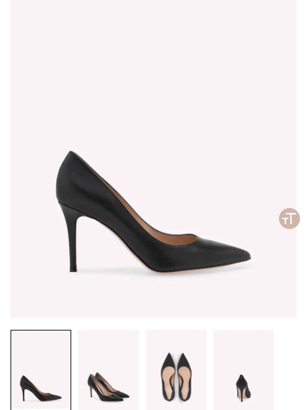 Gianvito Rossi Black Leather  Pump